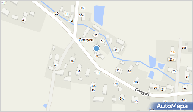 Gorzyca, Gorzyca, 36, mapa Gorzyca