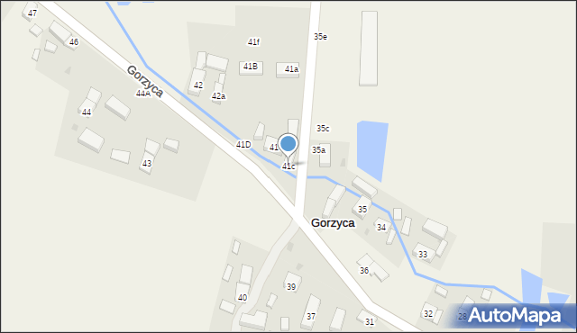 Gorzyca, Gorzyca, 41c, mapa Gorzyca