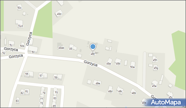 Gorzyca, Gorzyca, 49c, mapa Gorzyca
