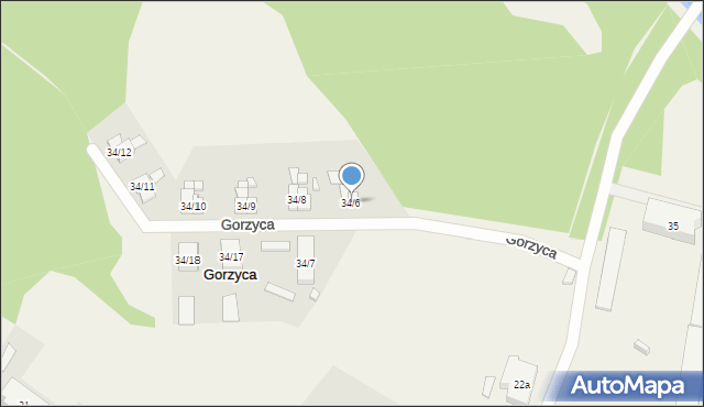 Gorzyca, Gorzyca, 34/6, mapa Gorzyca