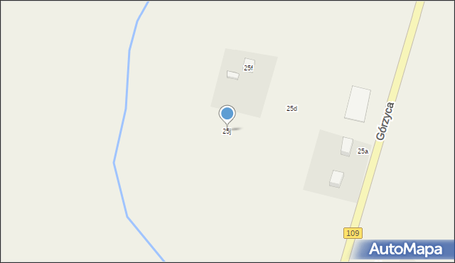 Górzyca, Górzyca, 25j, mapa Górzyca