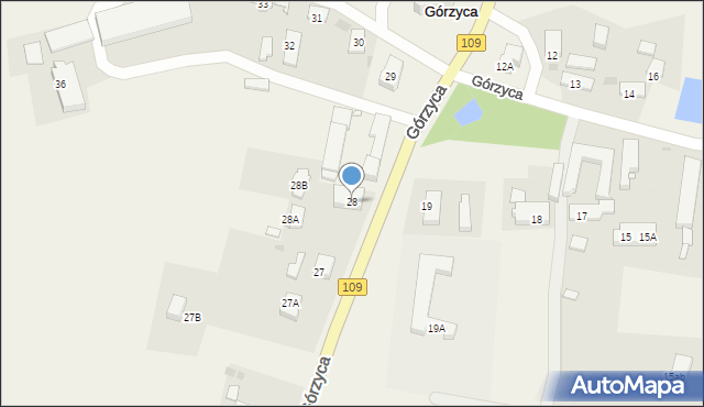 Górzyca, Górzyca, 28, mapa Górzyca