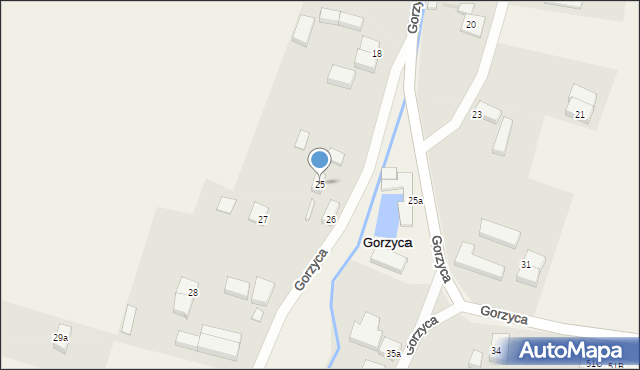 Gorzyca, Gorzyca, 25, mapa Gorzyca