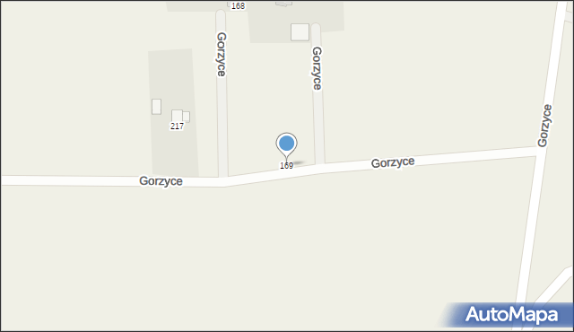 Gorzyce, Gorzyce, 169, mapa Gorzyce