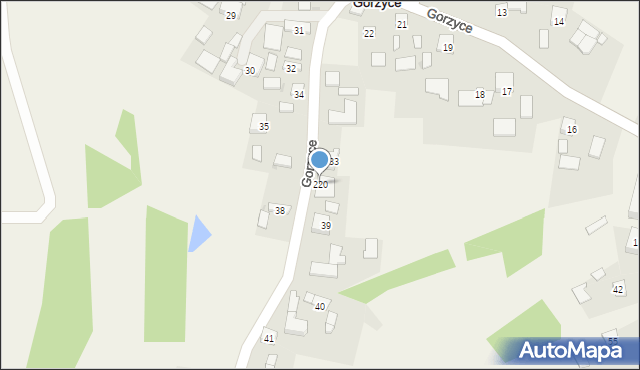 Gorzyce, Gorzyce, 220, mapa Gorzyce