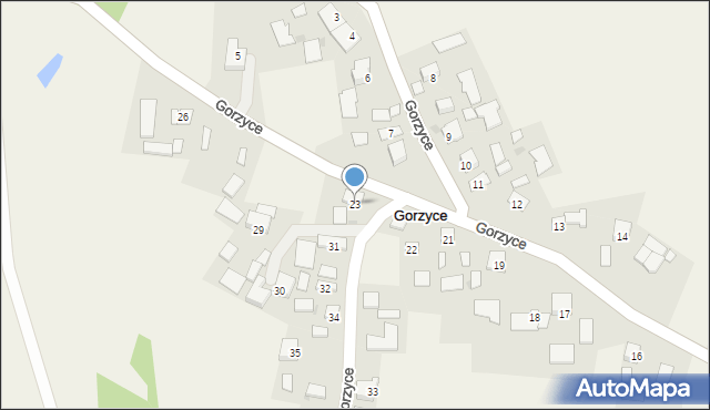 Gorzyce, Gorzyce, 23, mapa Gorzyce