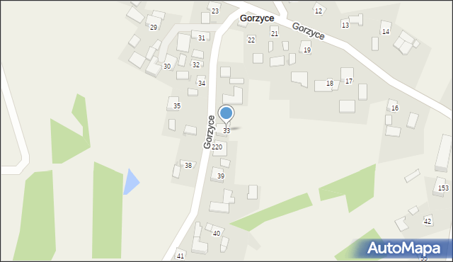 Gorzyce, Gorzyce, 33, mapa Gorzyce