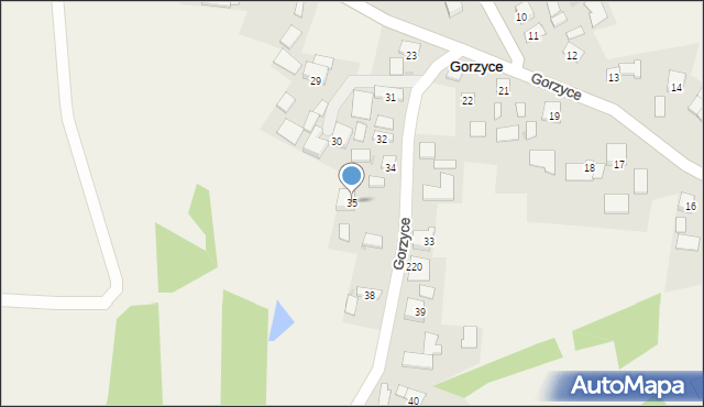 Gorzyce, Gorzyce, 35, mapa Gorzyce