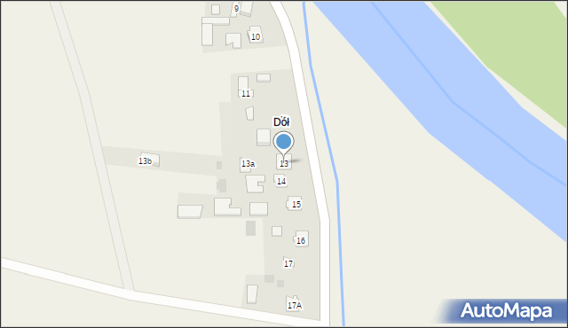 Gorzyce, Gorzyce, 13, mapa Gorzyce