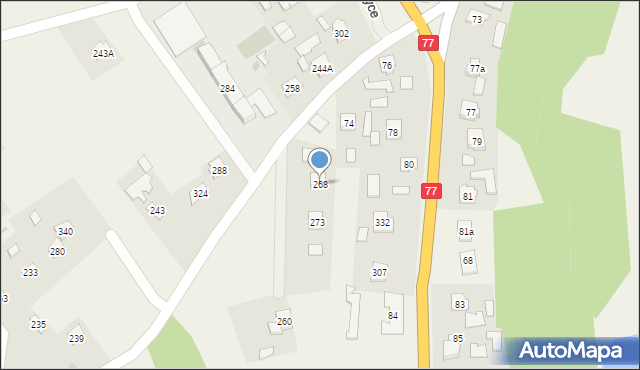 Gorzyce, Gorzyce, 268, mapa Gorzyce