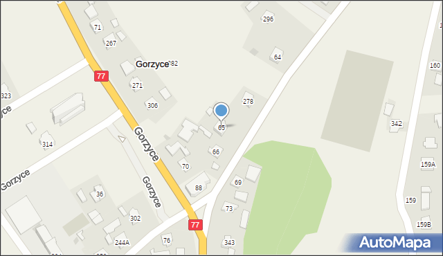 Gorzyce, Gorzyce, 65, mapa Gorzyce