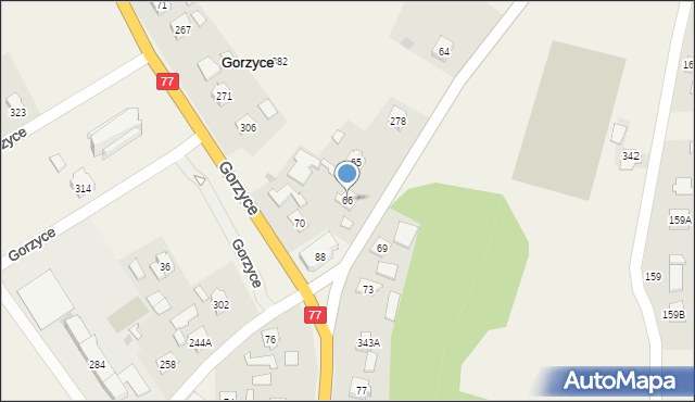 Gorzyce, Gorzyce, 66, mapa Gorzyce