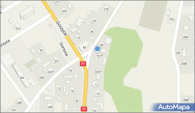 Gorzyce, Gorzyce, 73, mapa Gorzyce