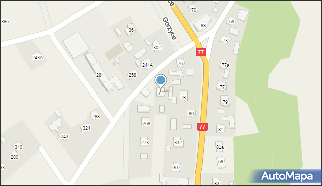Gorzyce, Gorzyce, 74, mapa Gorzyce