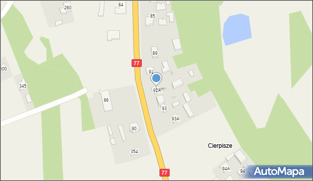 Gorzyce, Gorzyce, 92A, mapa Gorzyce