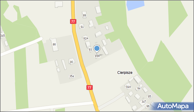 Gorzyce, Gorzyce, 93A, mapa Gorzyce