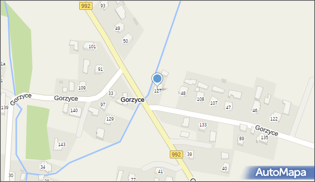 Gorzyce, Gorzyce, 127, mapa Gorzyce