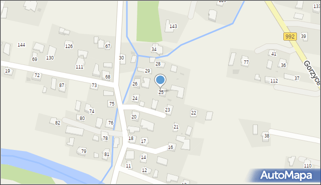 Gorzyce, Gorzyce, 25, mapa Gorzyce