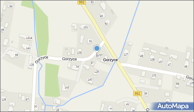 Gorzyce, Gorzyce, 33, mapa Gorzyce