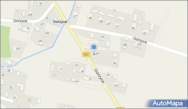 Gorzyce, Gorzyce, 39, mapa Gorzyce