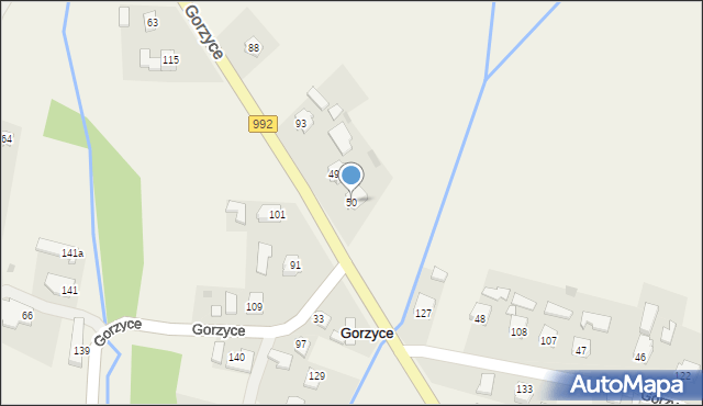 Gorzyce, Gorzyce, 50, mapa Gorzyce