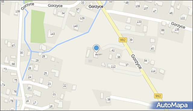 Gorzyce, Gorzyce, 77, mapa Gorzyce