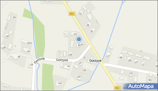 Gorzyce, Gorzyce, 91, mapa Gorzyce