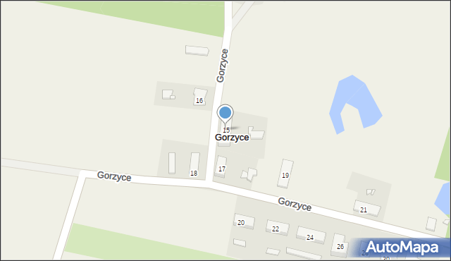 Gorzyce, Gorzyce, 15, mapa Gorzyce