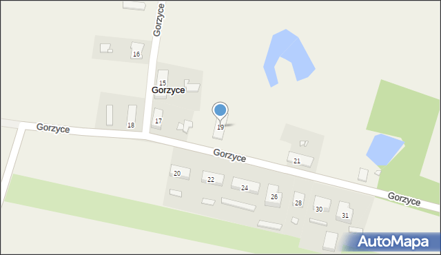 Gorzyce, Gorzyce, 19, mapa Gorzyce