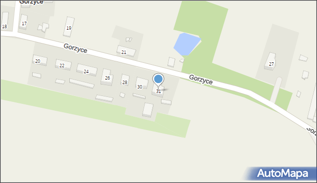 Gorzyce, Gorzyce, 31, mapa Gorzyce