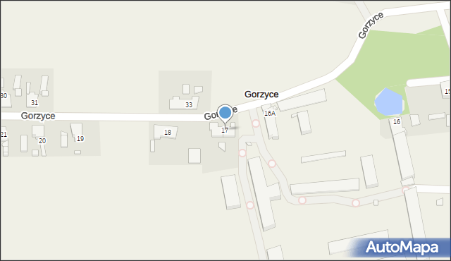 Gorzyce, Gorzyce, 17, mapa Gorzyce