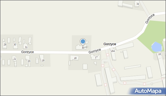 Gorzyce, Gorzyce, 33, mapa Gorzyce