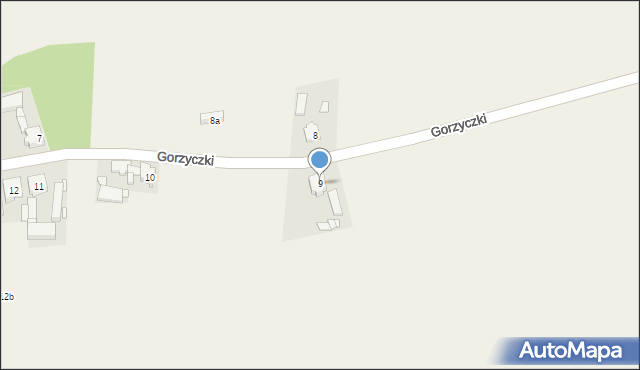 Gorzyce, Gorzyce, 9, mapa Gorzyce