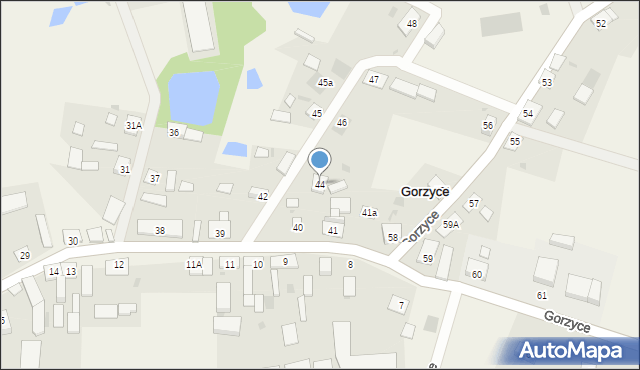 Gorzyce, Gorzyce, 44, mapa Gorzyce