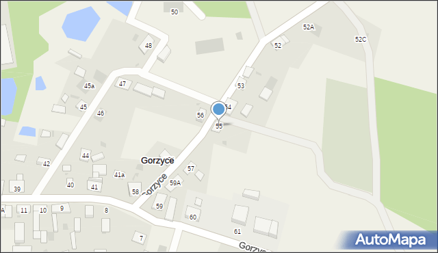 Gorzyce, Gorzyce, 55, mapa Gorzyce