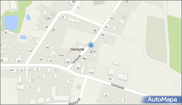 Gorzyce, Gorzyce, 57, mapa Gorzyce