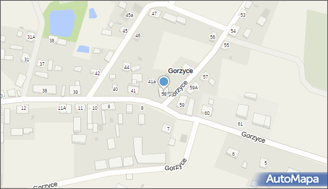 Gorzyce, Gorzyce, 58, mapa Gorzyce