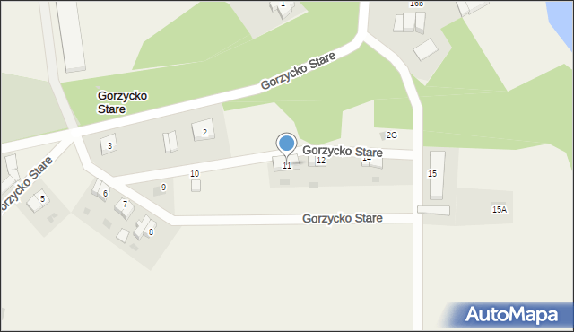 Gorzycko Stare, Gorzycko Stare, 11, mapa Gorzycko Stare