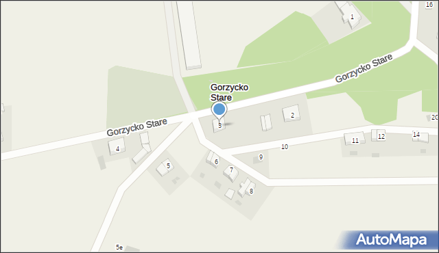 Gorzycko Stare, Gorzycko Stare, 3, mapa Gorzycko Stare