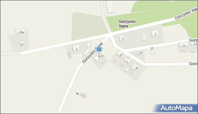 Gorzycko Stare, Gorzycko Stare, 5, mapa Gorzycko Stare