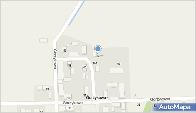Gorzykowo, Gorzykowo, 64, mapa Gorzykowo
