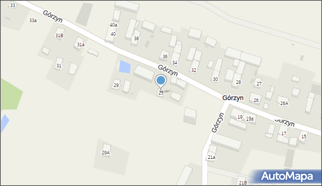 Górzyn, Górzyn, 25, mapa Górzyn