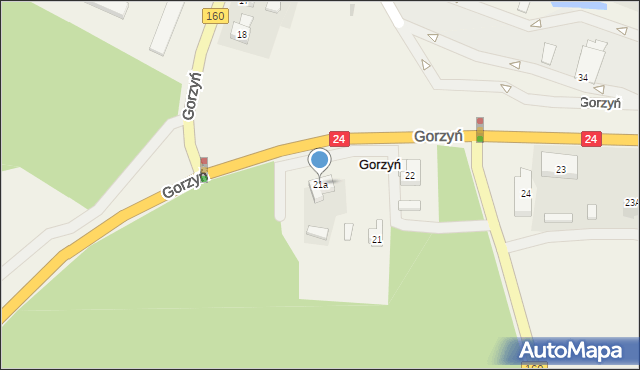 Gorzyń, Gorzyń, 21a, mapa Gorzyń