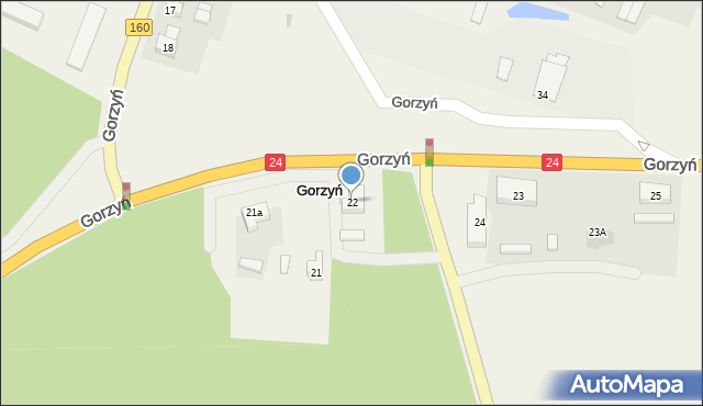 Gorzyń, Gorzyń, 22, mapa Gorzyń