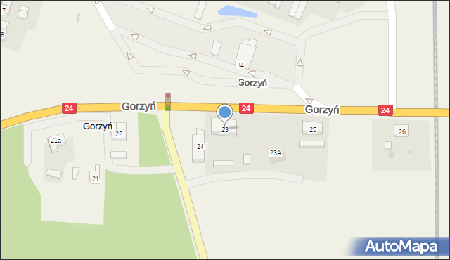 Gorzyń, Gorzyń, 23, mapa Gorzyń