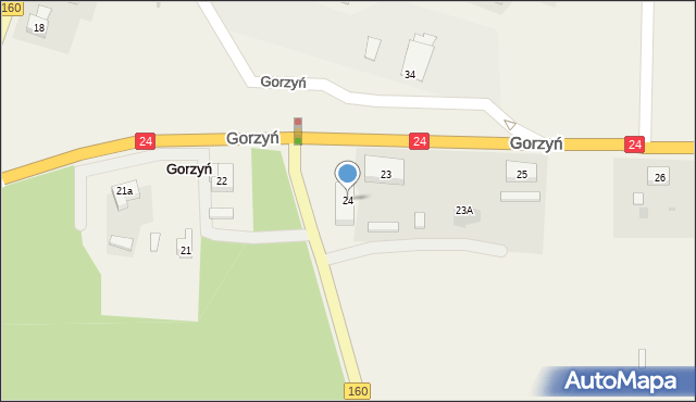Gorzyń, Gorzyń, 24, mapa Gorzyń