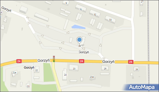 Gorzyń, Gorzyń, 34, mapa Gorzyń