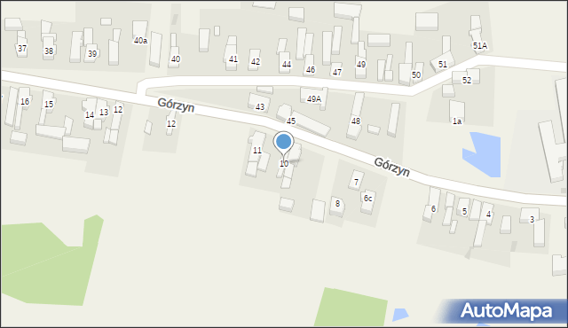 Górzyn, Górzyn, 10, mapa Górzyn