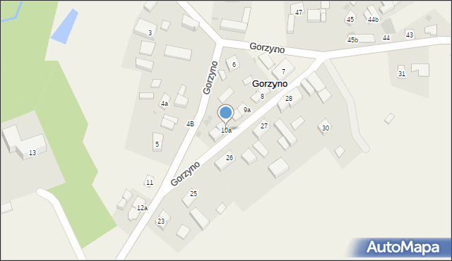 Gorzyno, Gorzyno, 10a, mapa Gorzyno