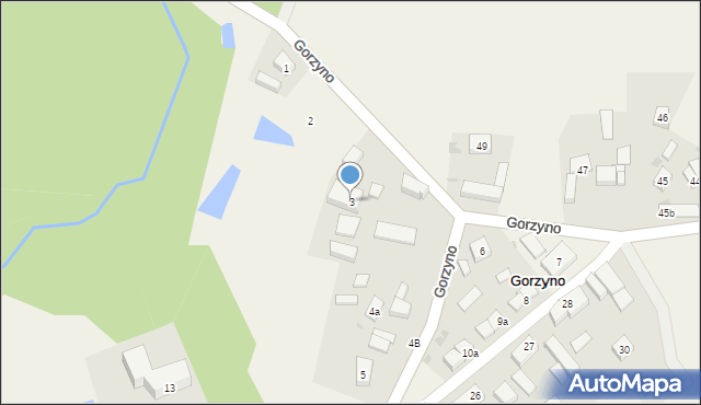 Gorzyno, Gorzyno, 3, mapa Gorzyno